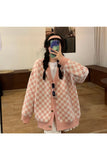 IFOMT Christmas Thanksg Gifts Fall Pastel Plaid Knit Sweater