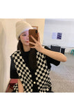 IFOMT Christmas Thanksg Gifts Fall Pastel Plaid Knit Sweater