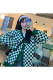 IFOMT Christmas Thanksg Gifts Fall Pastel Plaid Knit Sweater