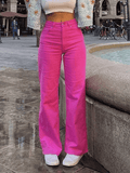 IFOMT Pink Casual Relaxed Boyfriend Jeans