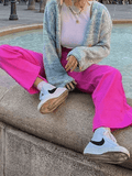IFOMT Pink Casual Relaxed Boyfriend Jeans