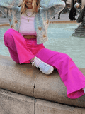 IFOMT Pink Casual Relaxed Boyfriend Jeans