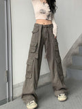IFOMT Pocket-Detail Vintage Cargo Jeans