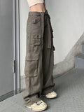 IFOMT Pocket-Detail Vintage Cargo Jeans