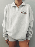 IFOMT Quarter Zip Printed Sweatshirt