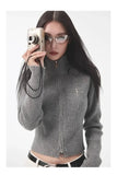 IFOMT Christmas Thanksg Gifts Fall Ribbed Zip-Up Turtleneck Sweater