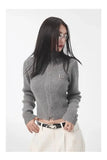 IFOMT Christmas Thanksg Gifts Fall Ribbed Zip-Up Turtleneck Sweater