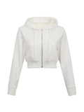 IFOMT Short Solid Color Crop Oversized Hoodie