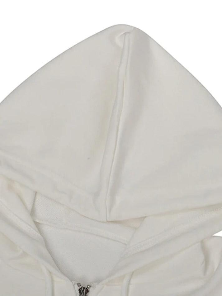 IFOMT Short Solid Color Crop Oversized Hoodie