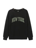 IFOMT Simple Letter Print Drop Shoulder Sweatshirt