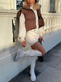 IFOMT Sleeveless Cropped Puffer Jacket
