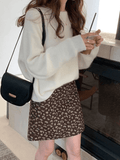 IFOMT Solid Color Crew Neck Pullover Sweater