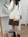 IFOMT Solid Color Crew Neck Pullover Sweater