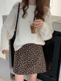 IFOMT Solid Color Crew Neck Pullover Sweater