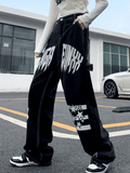 IFOMT Star Letter Graphic Cargo Jeans