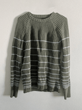 IFOMT Striped Ribbed Pullover Knit Sweater