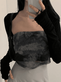 IFOMT Thumb Hole Design Bolero Knit Top