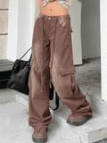 IFOMT Vintage High Rise Loose Tie Jeans