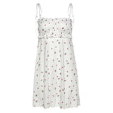 IFOMT White Blossom Pointelle Slip Dress