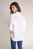 Ifomt White Linen-Blend Button-Up Shirt