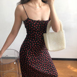 IFOMT 2024 New Fashion Elegant Sexy Slim Retro Floral Slip Long Dress