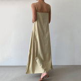 IFOMT 2024 New Fashion Elegant Versatile Loose Casual Slit Over Knee Long Sling Dress