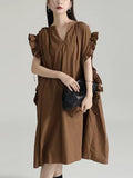 IFOMT 2024 New Fashion Elegant Plus Size Batwing Sleeves Dress