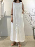 IFOMT 2024 New Fashion Elegant Simple Backless Loose Denim Dress