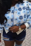 IFOMT 2024 New Woman Style sweater Cardigans Puff Sleeve Floral Jacquard Cardigan