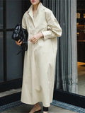 IFOMT 2024 New Fashion Elegant Loose Plus Size Polo Collar Long Sleeve Shirt Dress