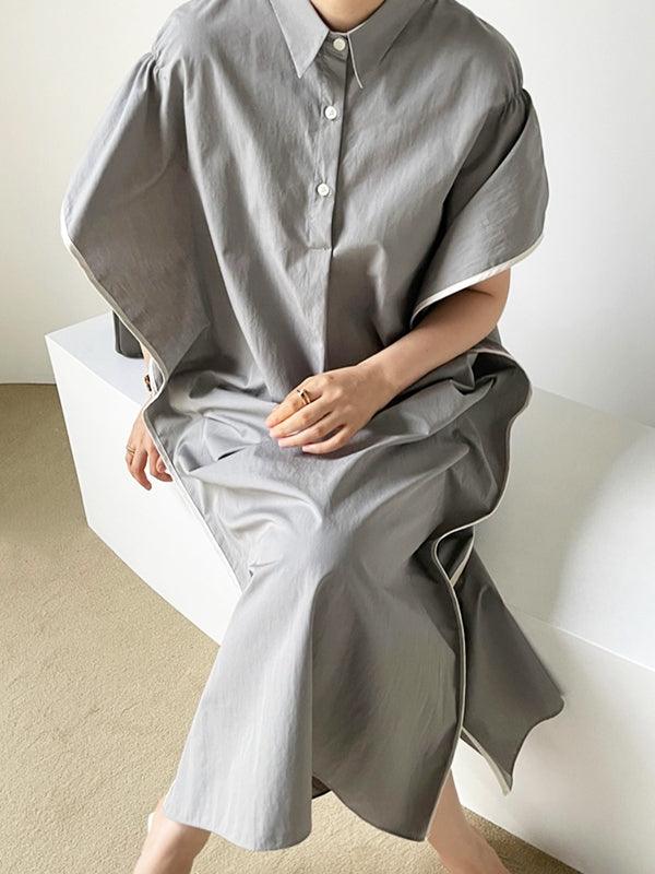 IFOMT 2024 New Fashion Elegant Loose Lapel Banded Lounge Dress