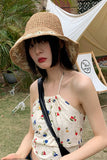 IFOMT 2024 New Woman HatPackable Floral Weave Straw Hat