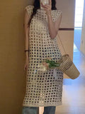 IFOMT 2024 New Fashion Elegant Reversible Open Back Woven Cutout Dress
