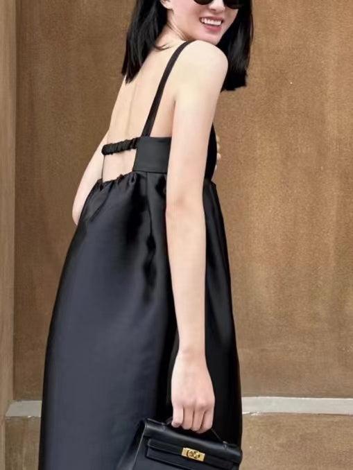 IFOMT 2024 New Fashion Elegant Classy Dinner Sling Black Dress