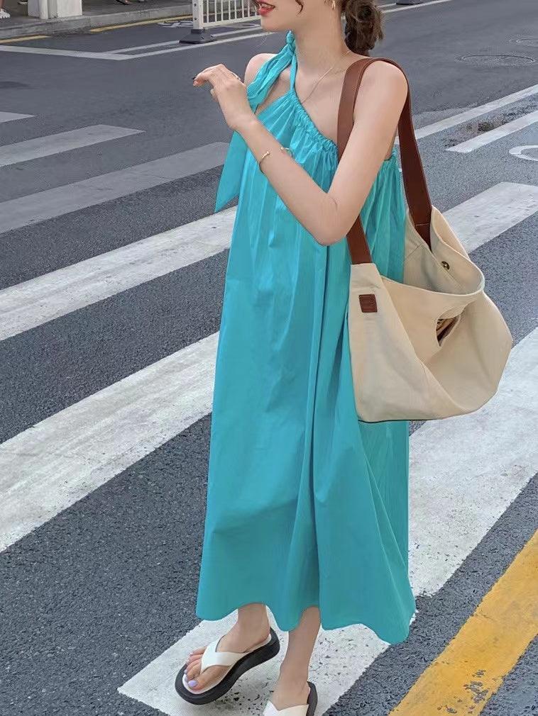 IFOMT 2024 New Fashion Elegant One Shoulder Strap Beach Dress
