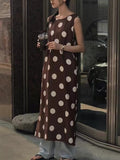IFOMT 2024 New Fashion Elegant Backless Polka Dot Tank Dress