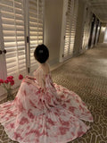 IFOMT 2024 New Fashion Elegant Tie-Dye Big Hem Ruffled Sling Dress