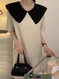 IFOMT 2024 New Fashion Elegant Elegant Back Bow Big Lapel Classic Dress