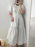 IFOMT 2024 New Fashion Elegant Daily Polka Dot Puff Sleeve Long Dress