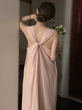 IFOMT 2024 New Fashion Elegant Simple Cross Back Loose Casual Dress