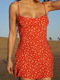 IFOMT Summer Printed Backless Mini Dress