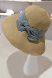 IFOMT 2024 New Woman HatFoldable Wide Brim Bow Ties Straw Hat