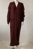 IFOMT 2024 New Woman Style sweater Cardigans Pocketed Cable Knit Long Cardigan