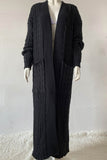 IFOMT 2024 New Woman Style sweater Cardigans Pocketed Cable Knit Long Cardigan