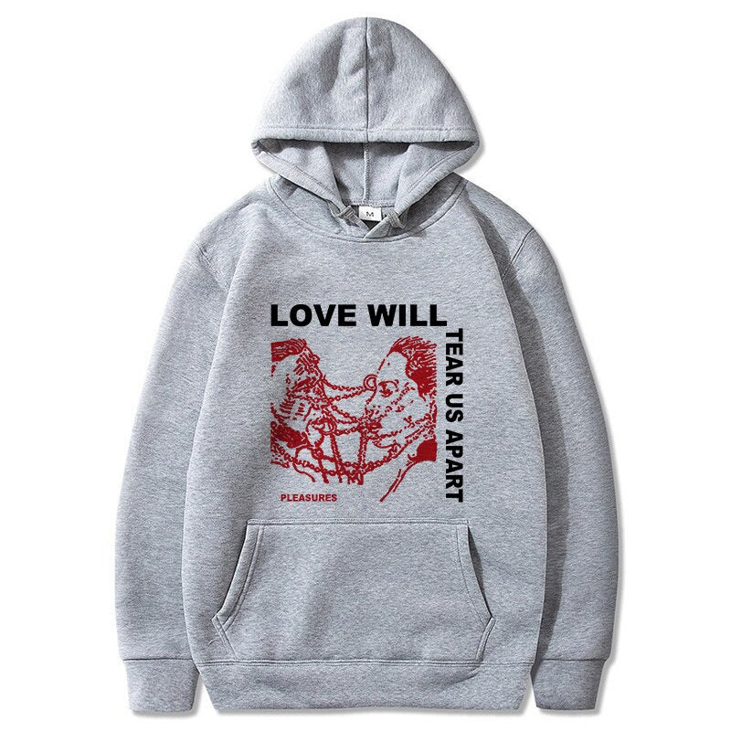 Ifomt Love Will Tear Us Apart Print Tops Hip-Hop Rap Lil Peep Streetwear Chic Punk Harajuku Gothic Women Hooded Pullover Sweatshirt