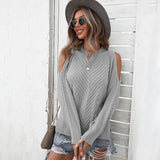 Ifomt Ladies Loose Hole Sexy Autumn Winter Sweater Women Pullover Casual Jumper Knitted Office Lady Sweaters Tops Female Pull Knitwear