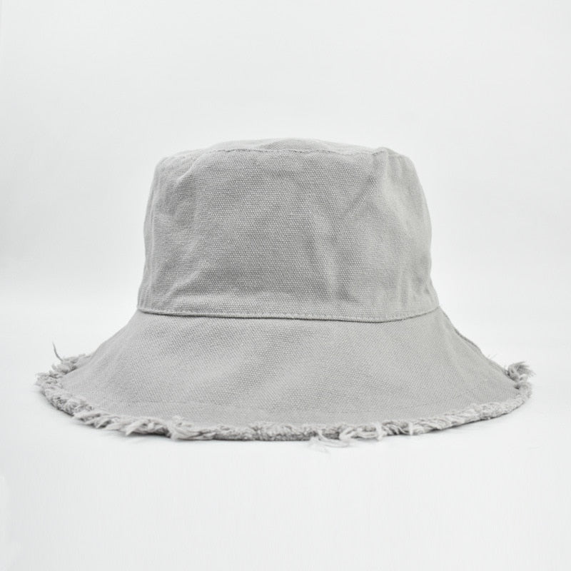Ifomt Ifomt Cotton Fashion Korean Casual Ladies Flat Tassel Bucket Cap Fisherman's Hat Beach Tourism Hats Women Breathable Sun Hat