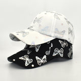 Ifomt New Butterfly Print Baseball Cap Hats For Women Color Baseball Caps Summer Outdoor Sports Shade Visor Hat Casquette
