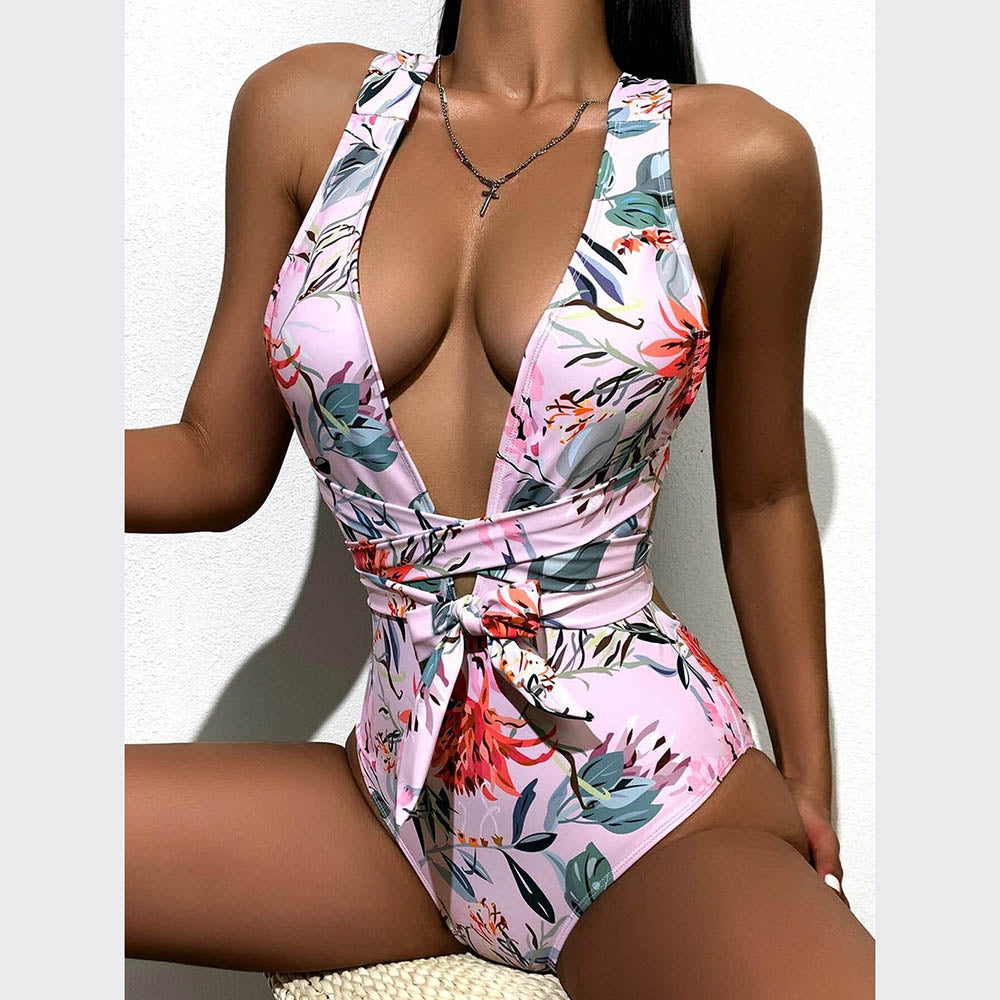 2022 Ifomt Backless Swimwear Women One Piece Swimsuit Printed Bathing Suit Padded Beachwear Swimming Suit Summer