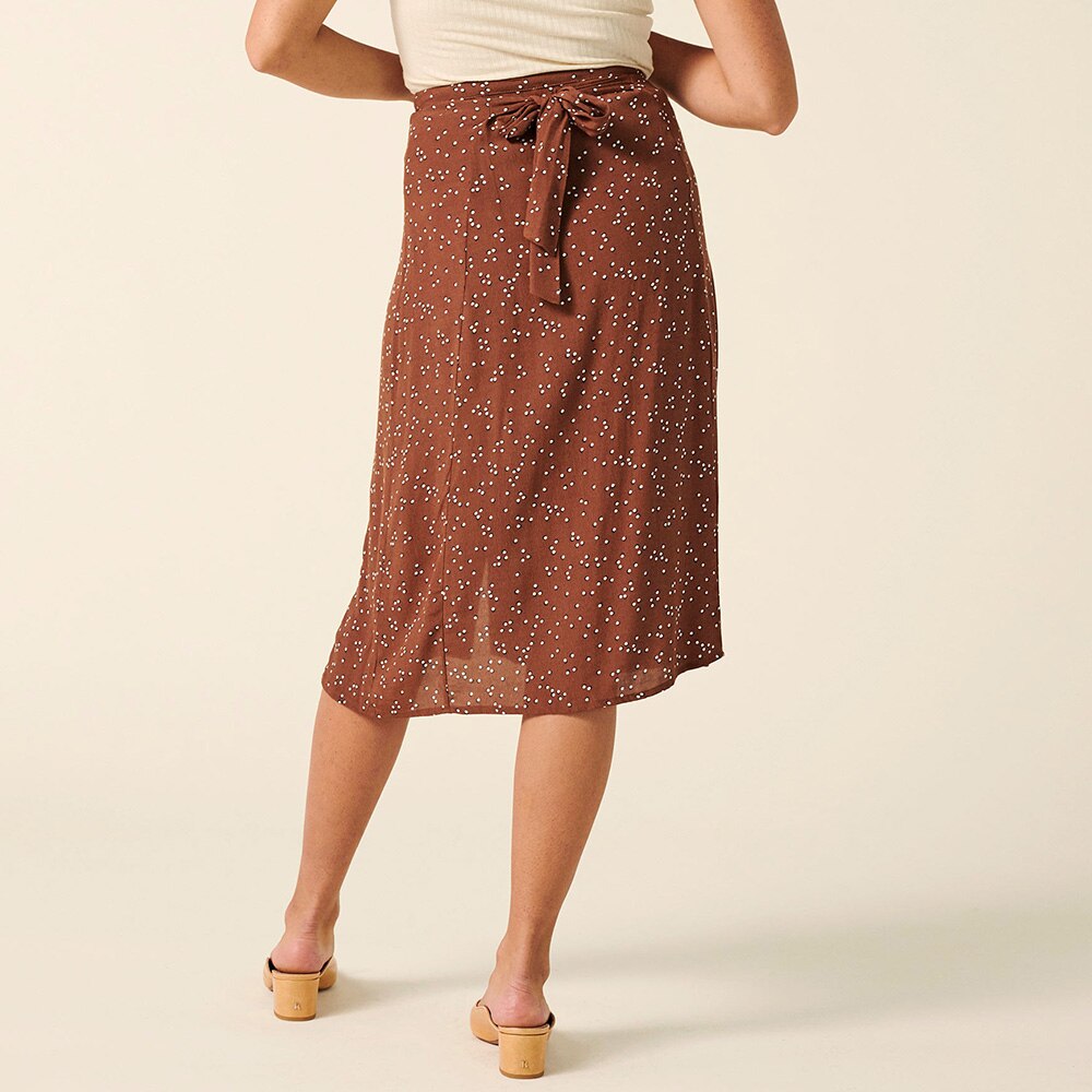 Ifomt High Waist Midi Pencil Skirts Womens Vintage Dot Summer Skirt Wonen Button Chiffon Women Skirt Summer Woman Skirts